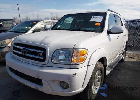 2002 Toyota Sequoia Limited V8 z USA, uszkodzony, nr VIN 5TDBT48AX2S128508